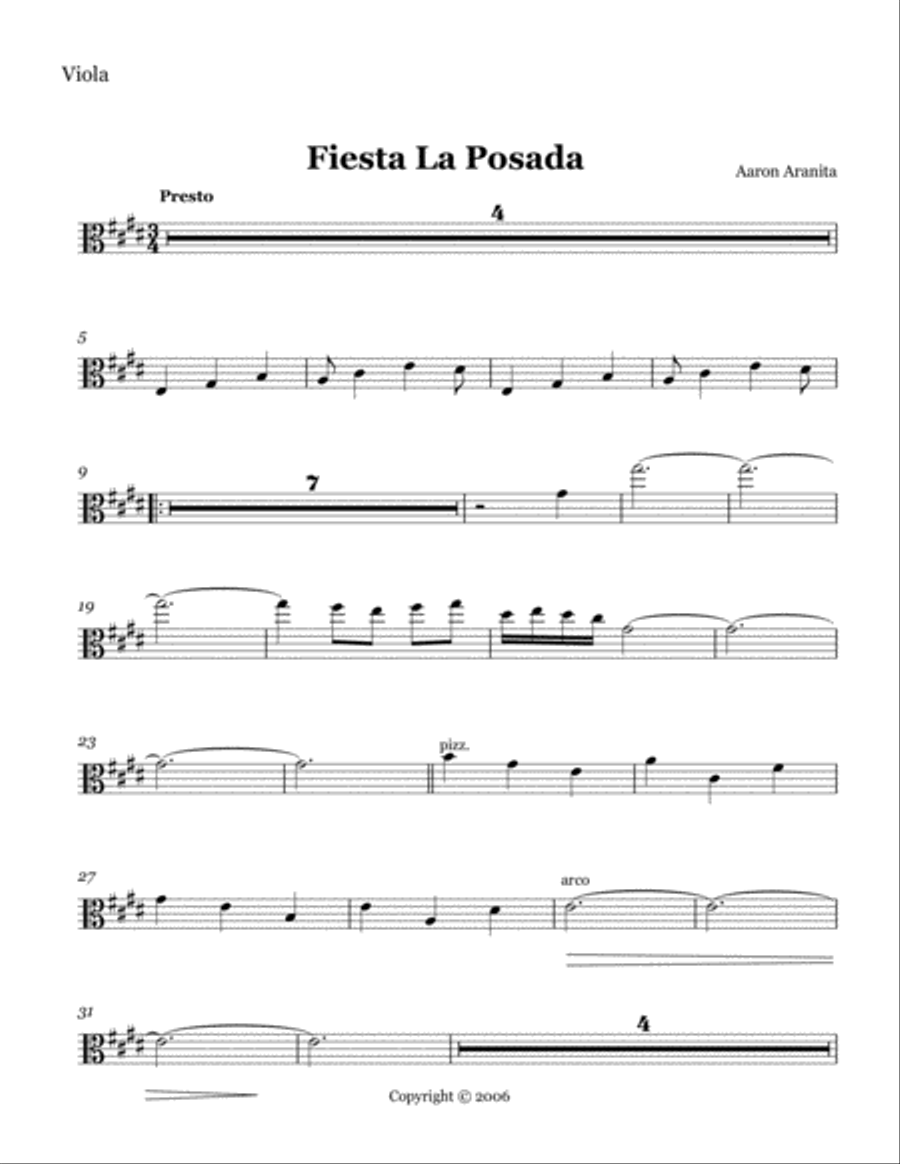 Fiesta La Posada Fiesta La Posada Large Ensemble scores gallery preview page 1