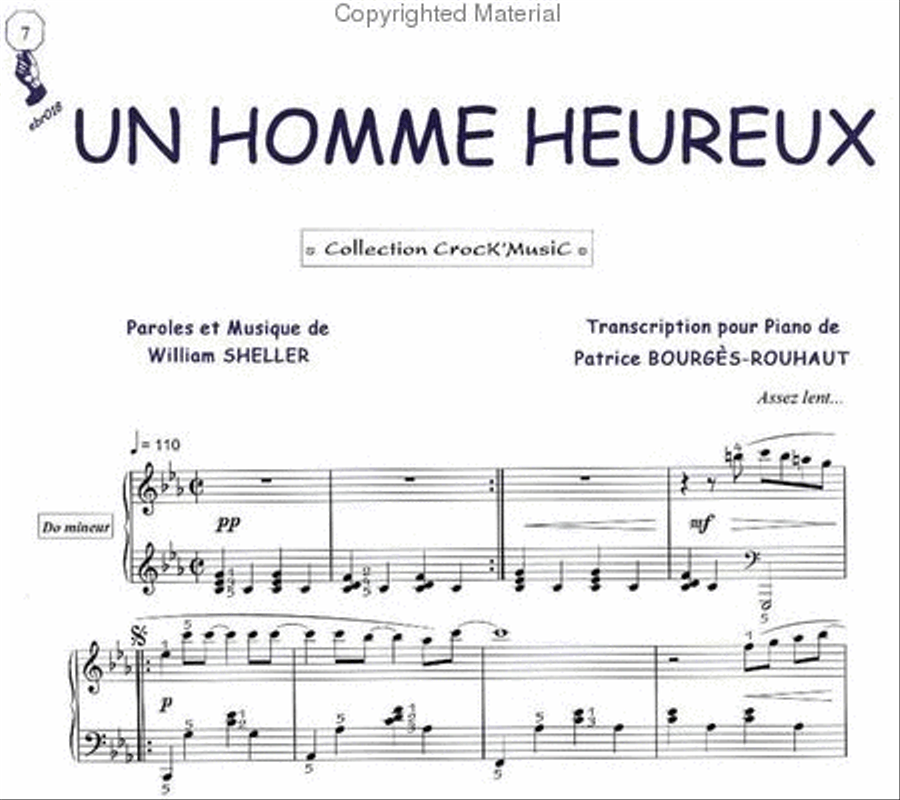 Un homme heureux (Collection CrocK'MusiC) Piano Solo scores gallery preview page 2