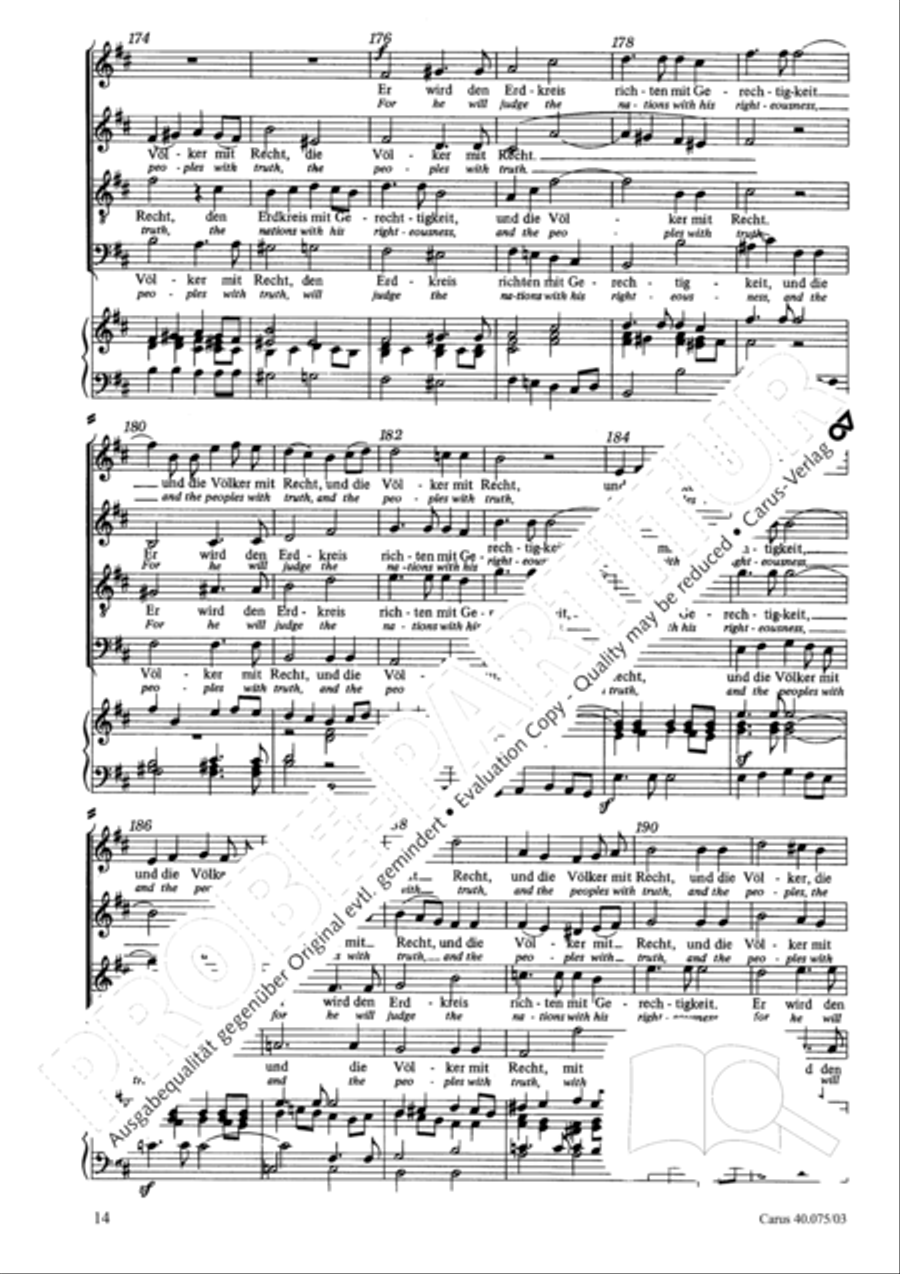 Psalm 98 (Der 98. Psalm) Psalm 98 (Der 98. Psalm) 4-Part scores gallery preview page 15