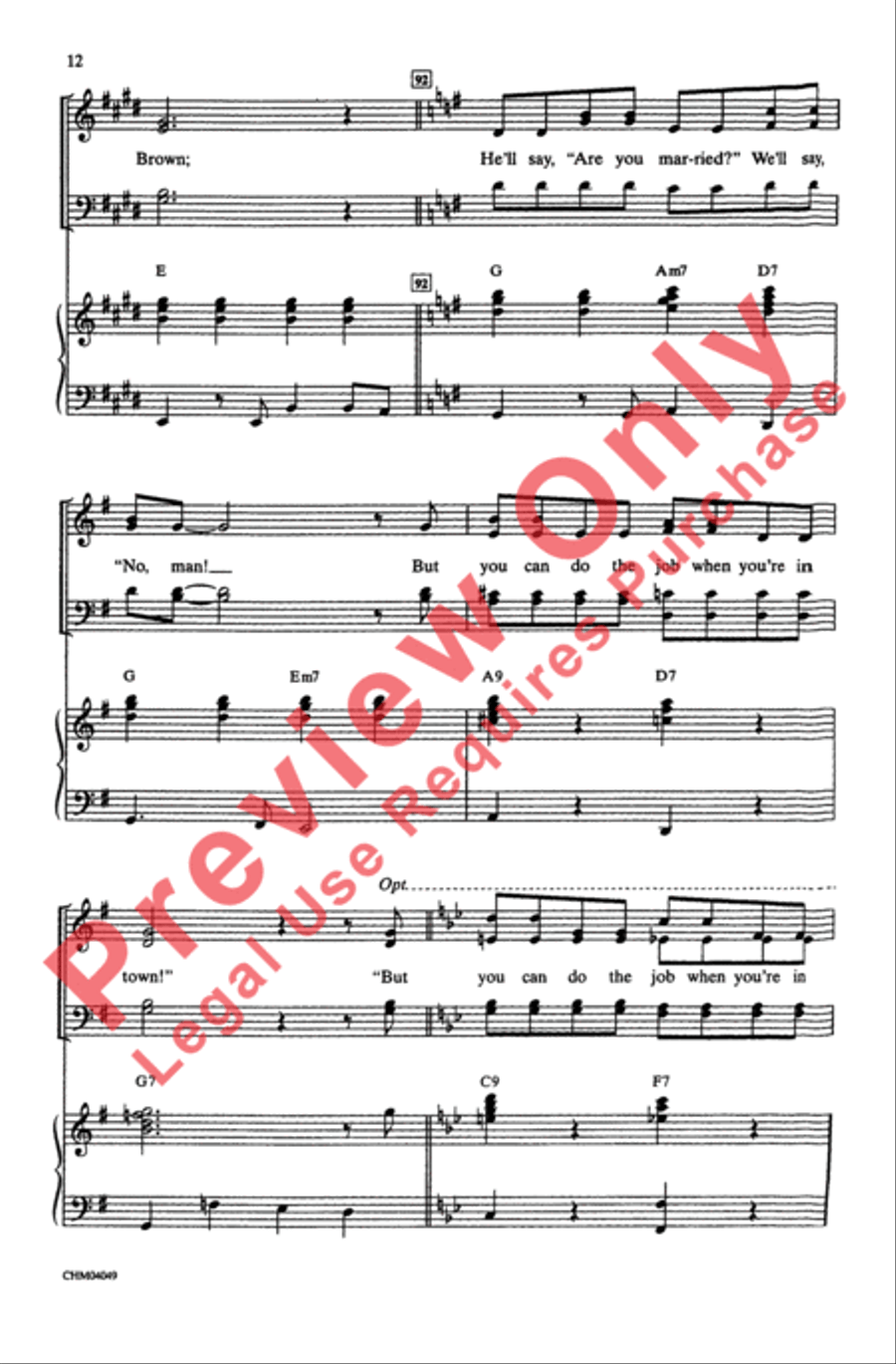 Let It Snow / Winter Wonderland 4-Part scores gallery preview page 12