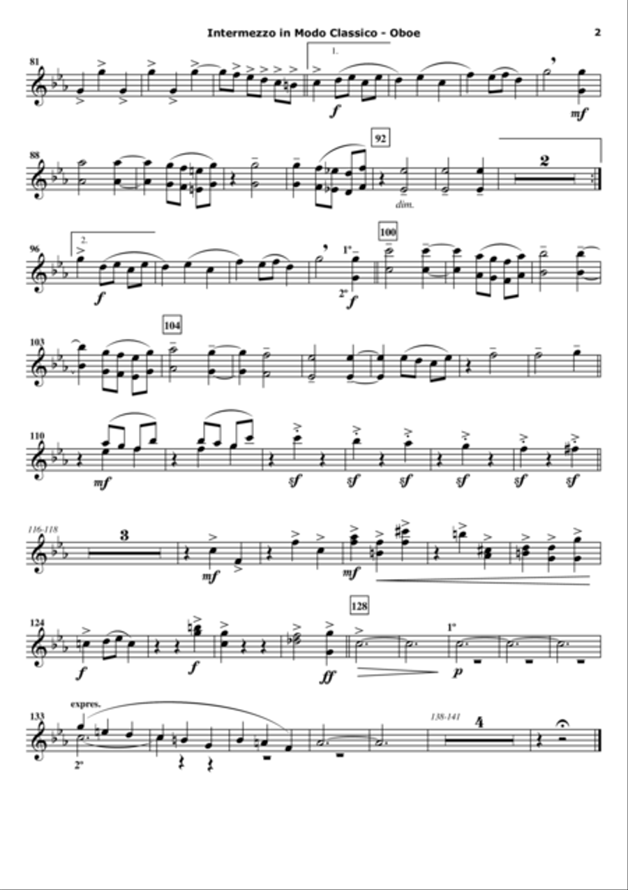 Intermezzo in Modo Classico - Set of Parts Concert Band scores gallery preview page 4