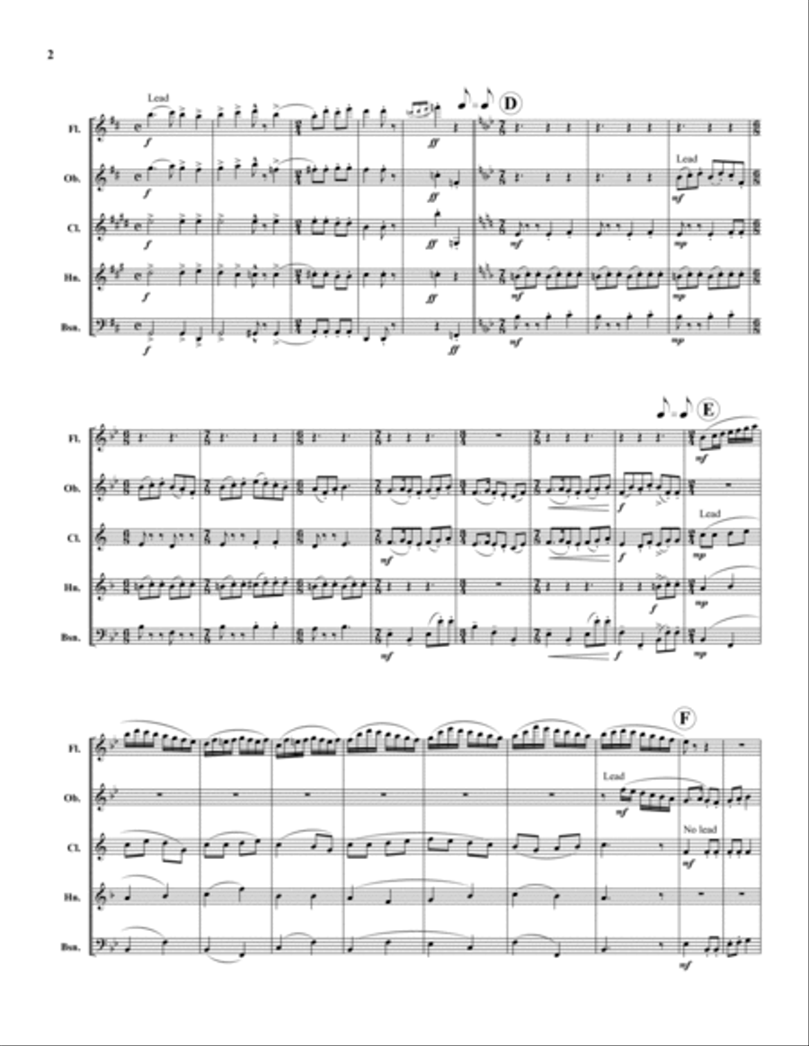 Yankee Doodle Woodwind Quintet scores gallery preview page 2
