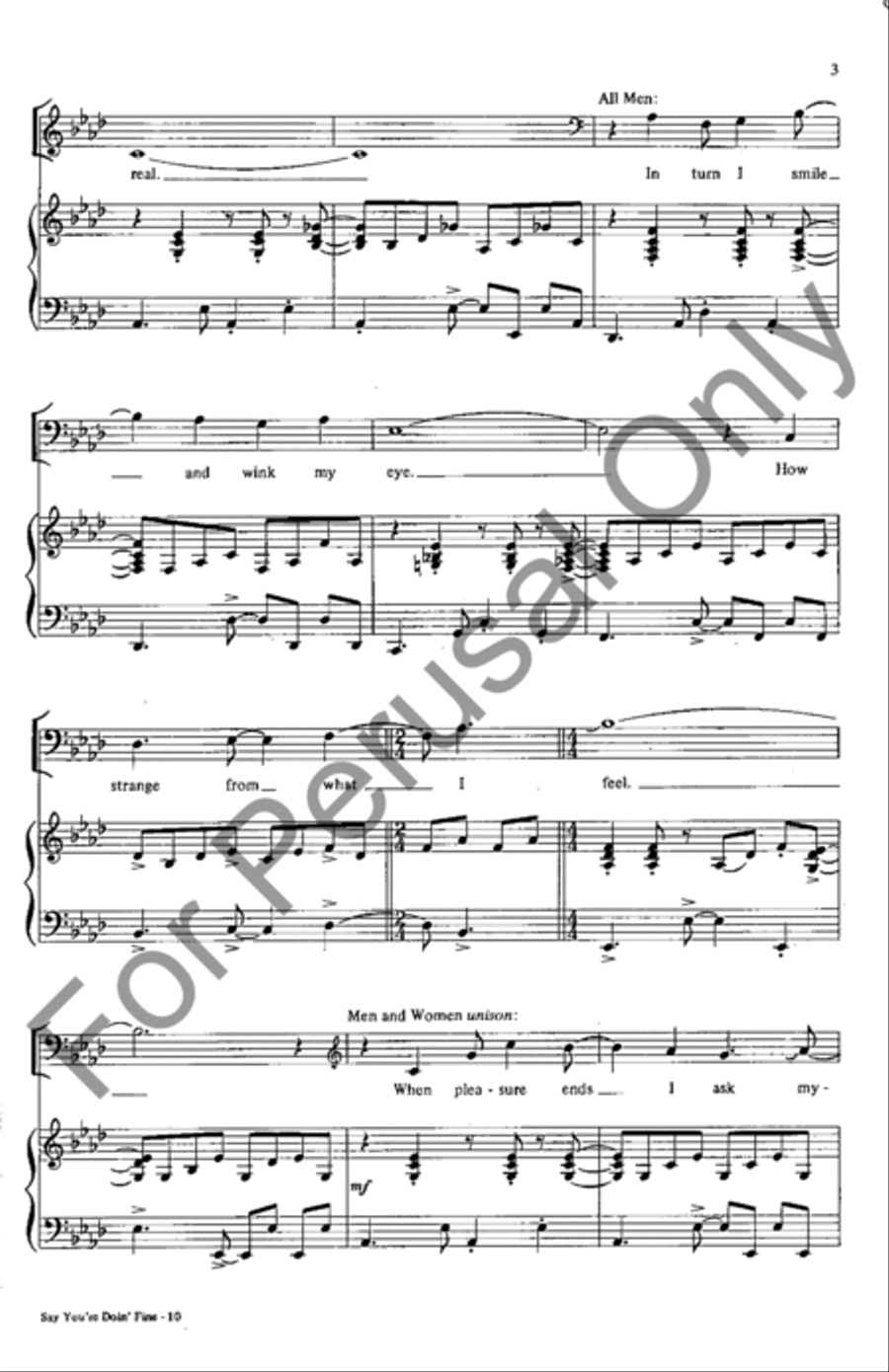 Say You're Doin' Fine 4-Part scores gallery preview page 3