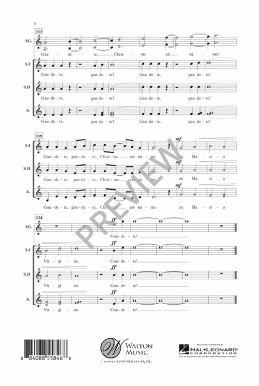 Gaudete! - SSA (Vocal Score) SSA scores gallery preview page 7