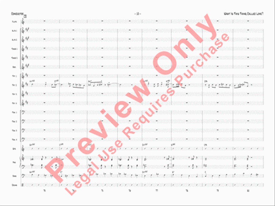 What Is This Thing Called Love? Jazz Ensemble scores gallery preview page 13