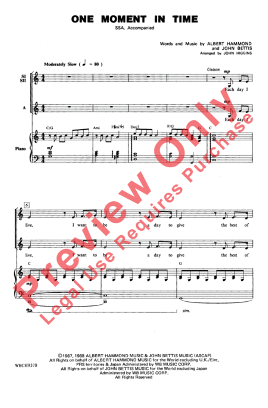 One Moment in Time Women's Choir scores gallery preview page 2