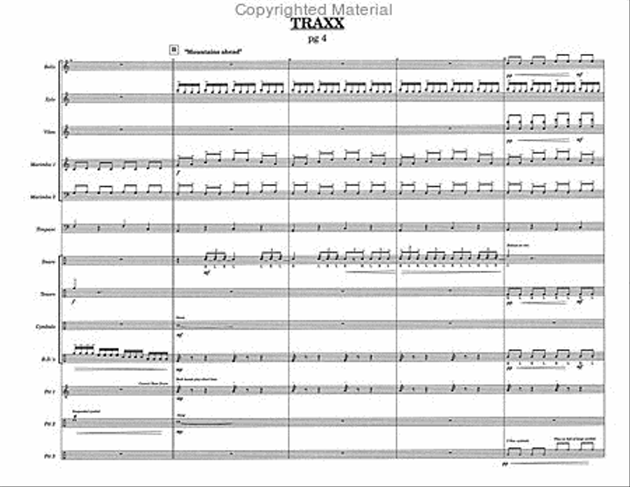 Traxx Traxx Percussion Ensemble scores gallery preview page 5