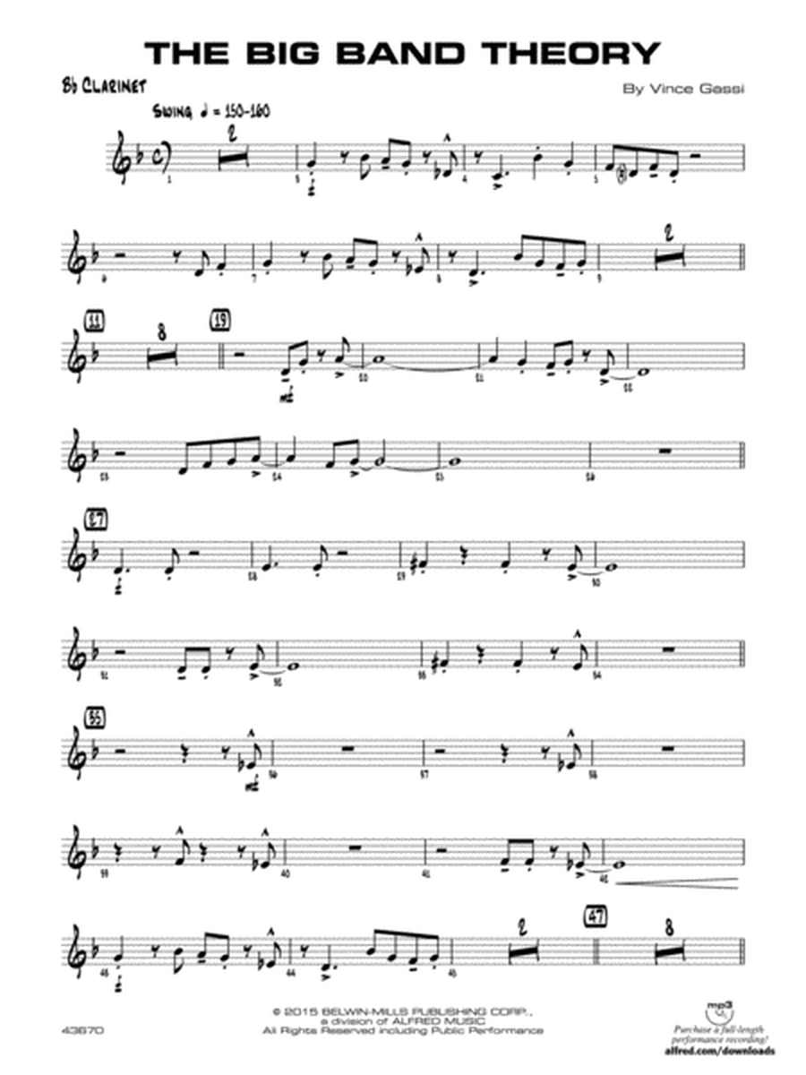 The Big Band Theory: 1st B-flat Clarinet