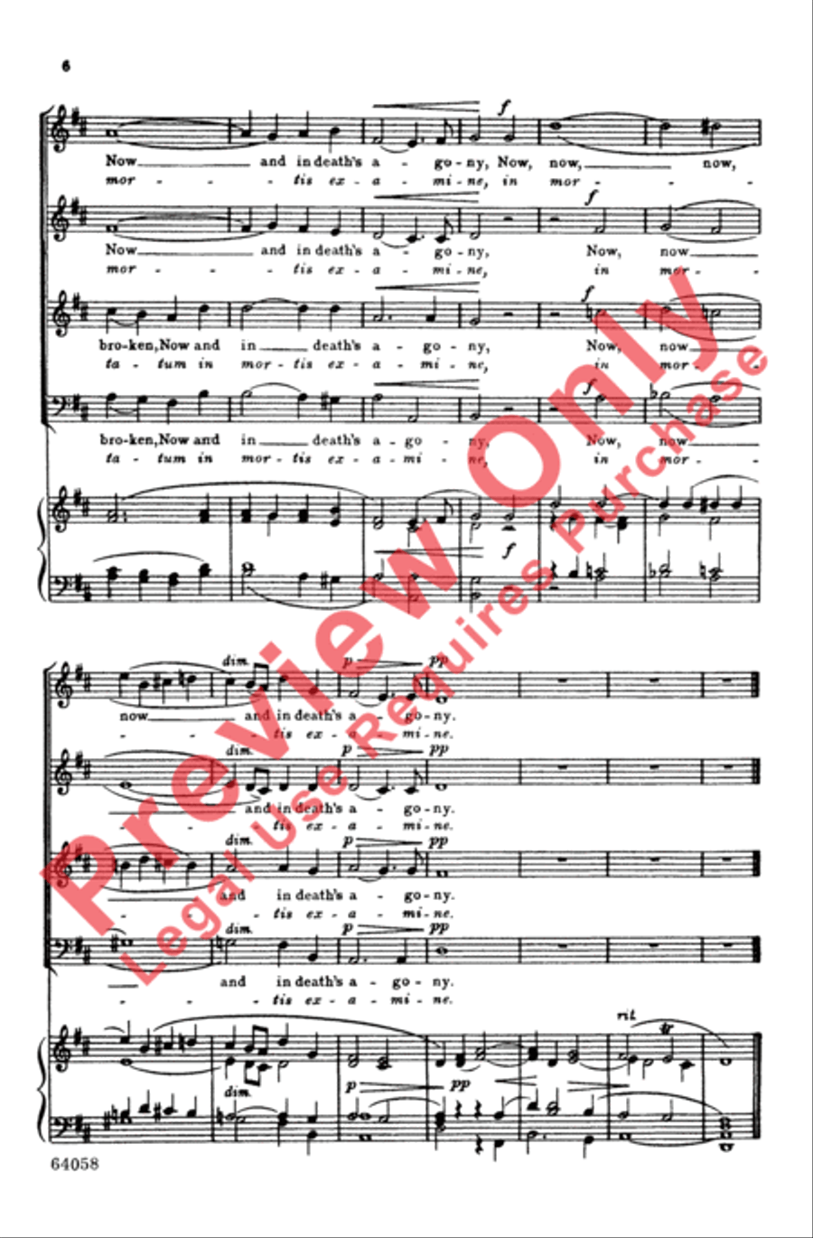 Ave Verum (Jesu, Word of God Incarnate) 4-Part scores gallery preview page 5