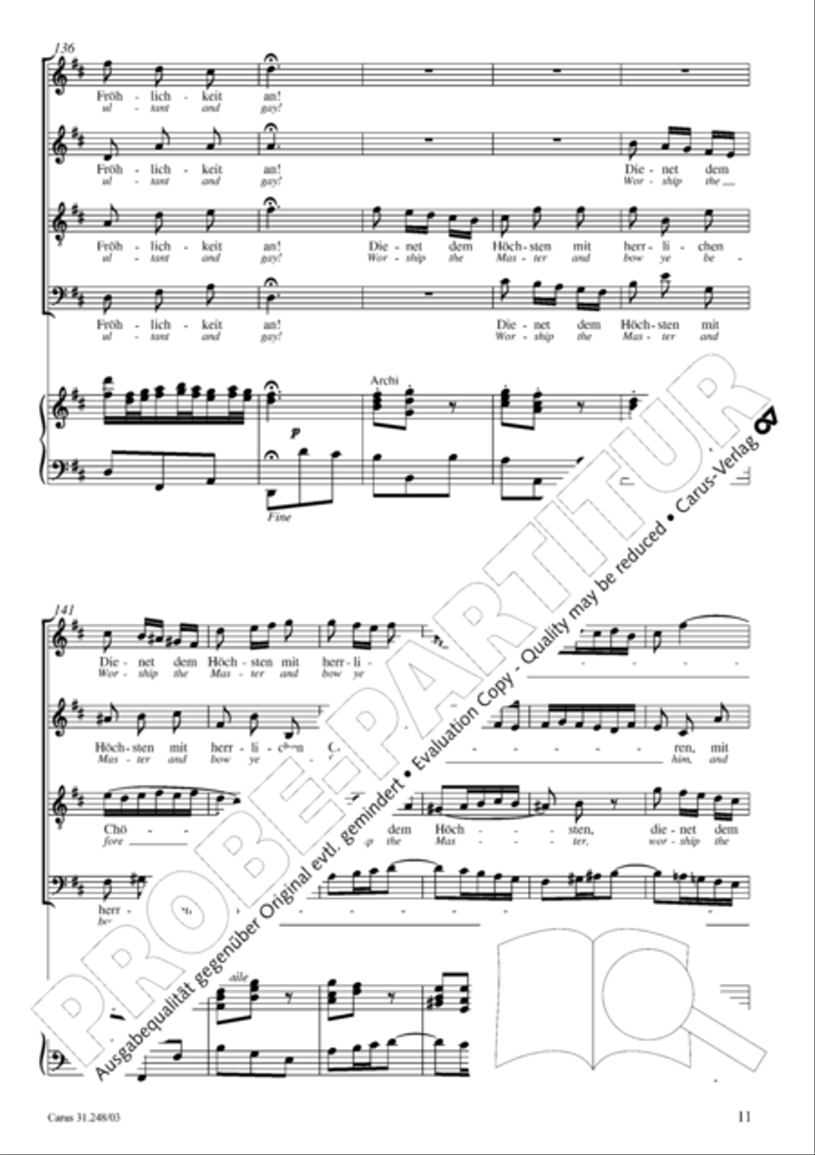 Christmas oratorio (Weihnachtsoratorium, Teile I-III) 4-Part scores gallery preview page 16