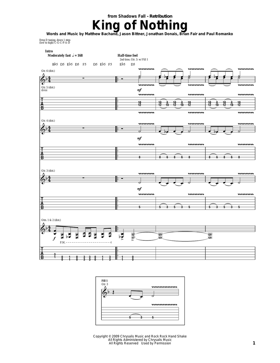 King Of Nothing Acoustic Guitar scores gallery preview page 1