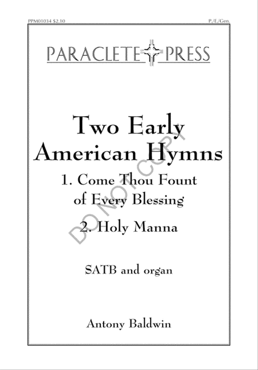 Two Early American Hymns 4-Part scores gallery preview page 2