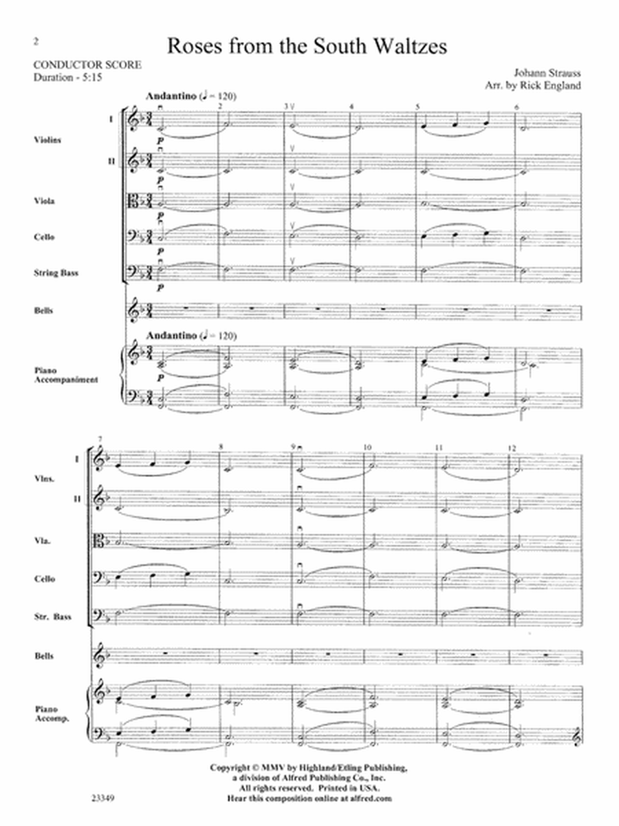Roses from the South Waltzes: Score