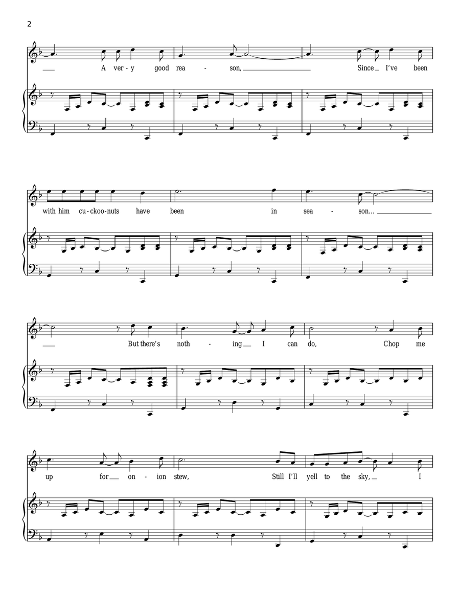 I Really Like Him Piano, Vocal scores gallery preview page 2