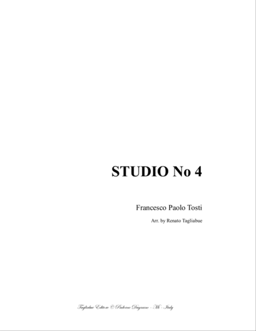 STUDIO No 4 - F.P. Tosti - Solfeggio sung for Voice and Piano Voice Solo scores gallery preview page 1