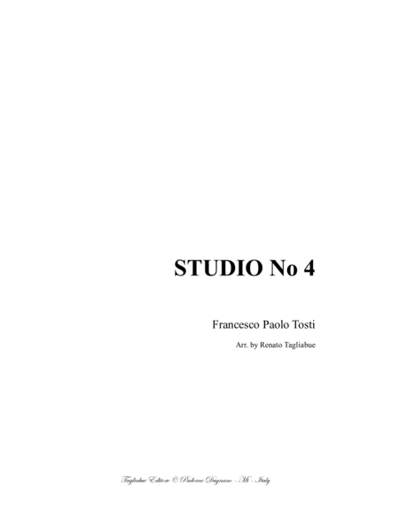 STUDIO No 4 - F.P. Tosti - Solfeggio sung for Voice and Piano image number null