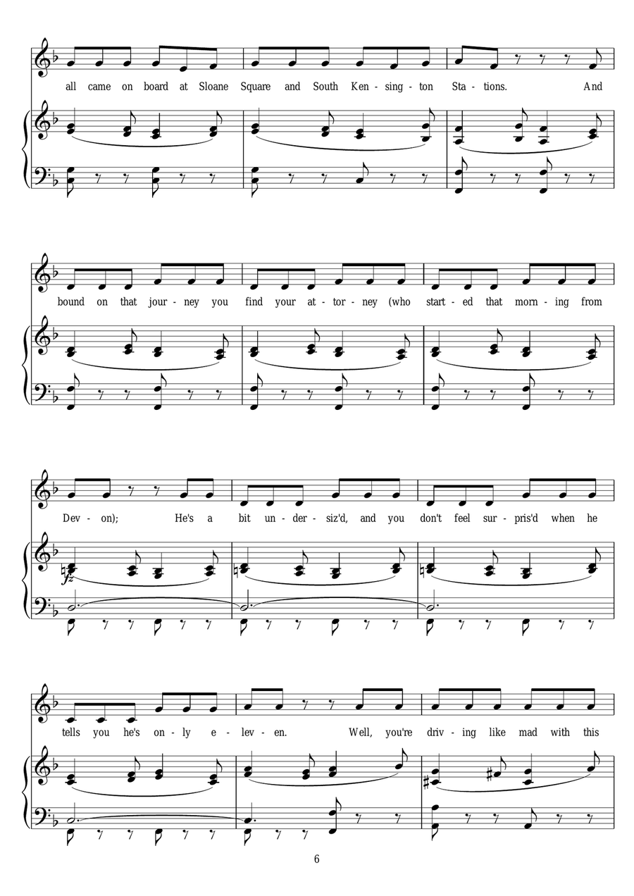 The Nightmare Song Piano, Vocal scores gallery preview page 6
