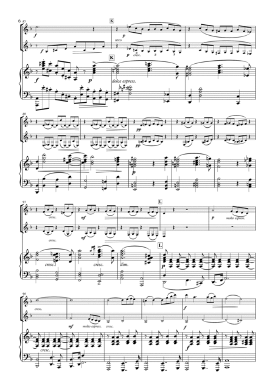 'Largo' from Trio Op.28 for Violin, Viola & Piano Piano Trio scores gallery preview page 6