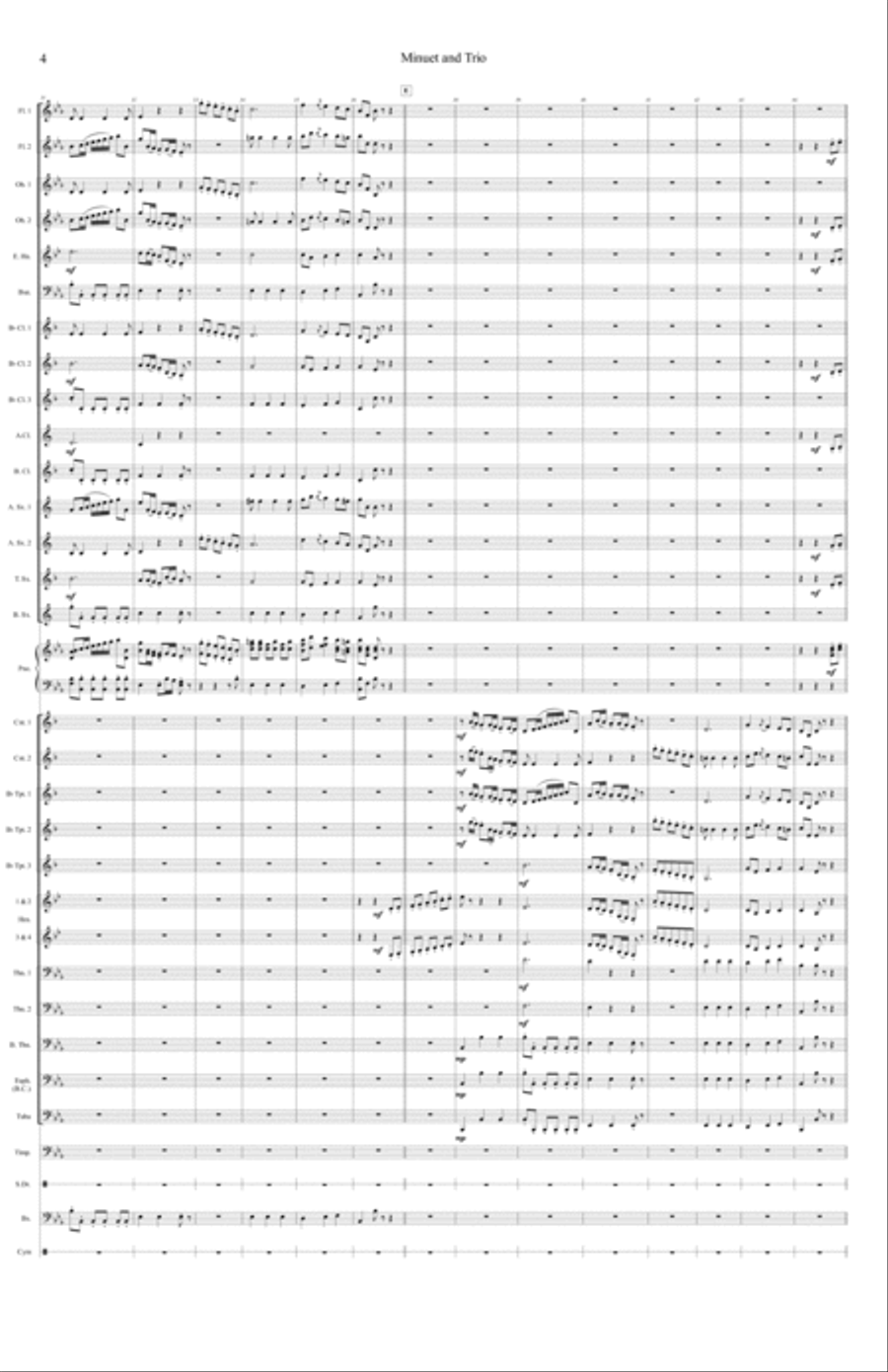 Minuet in A Major for Concert Band Concert Band scores gallery preview page 5