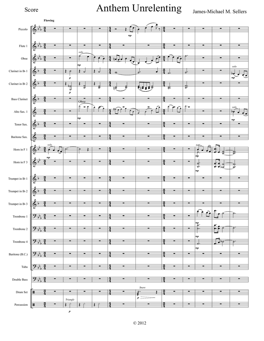 Anthem Unrelenting Concert Band scores gallery preview page 2