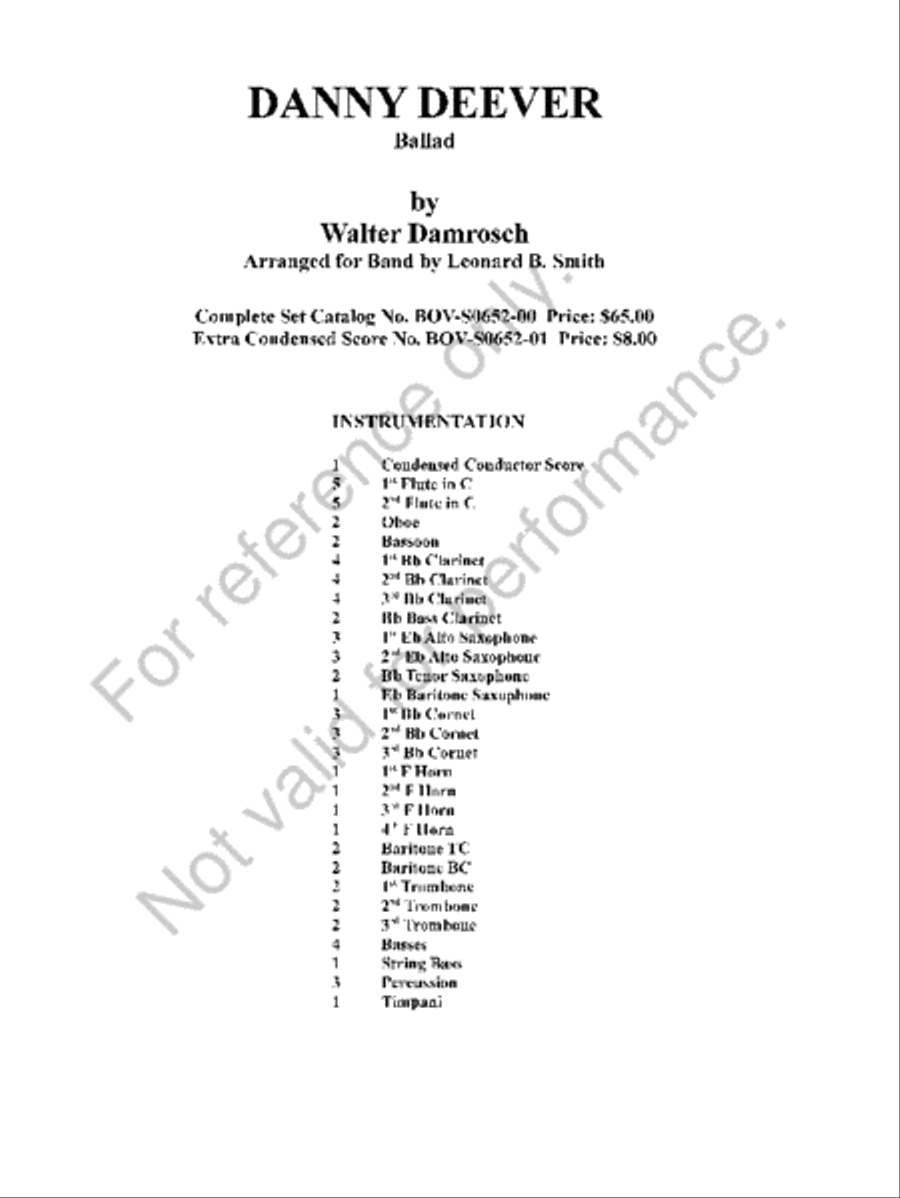 Danny Deever Concert Band scores gallery preview page 2