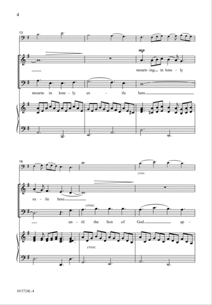 Emmanuel, Expected Jesus 4-Part scores gallery preview page 4