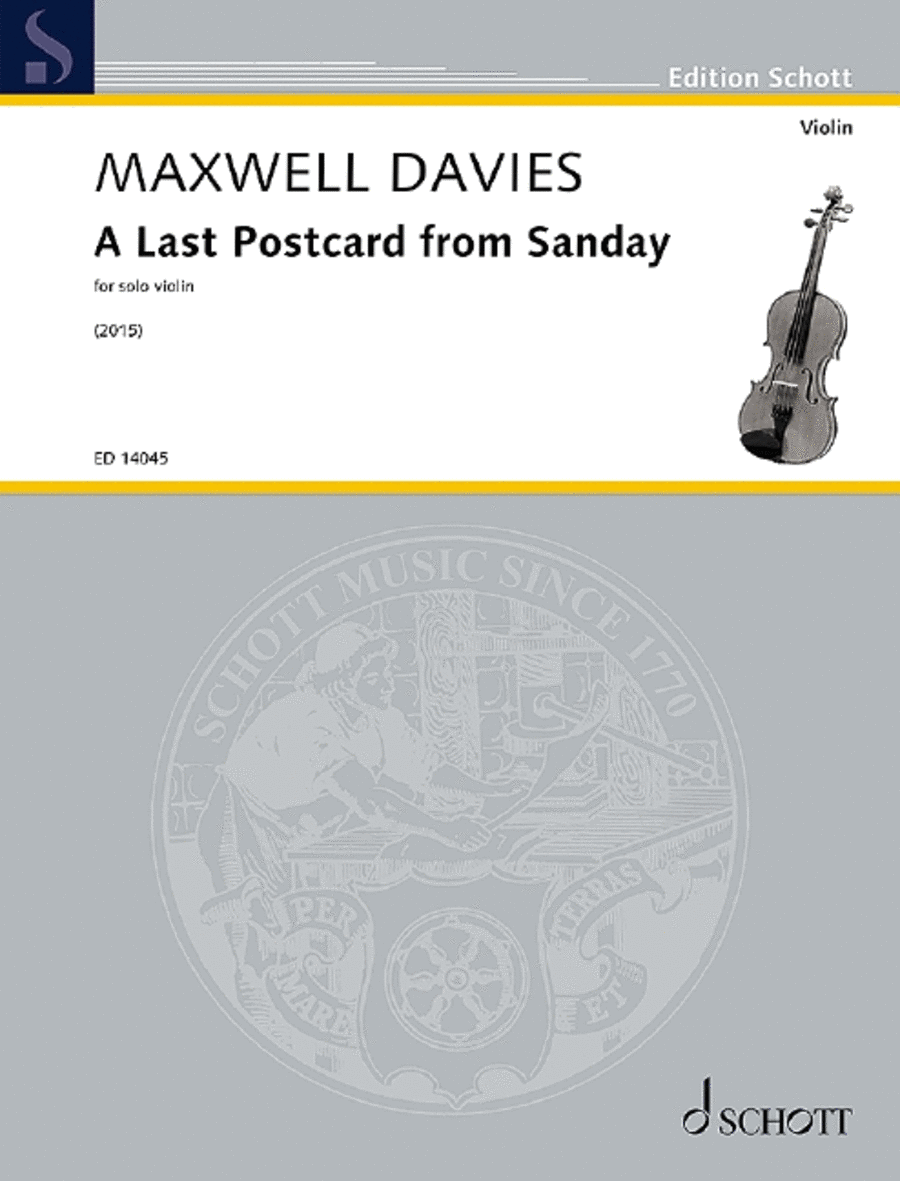 A Last Postcard from Sanday Violin Solo scores gallery preview page 1