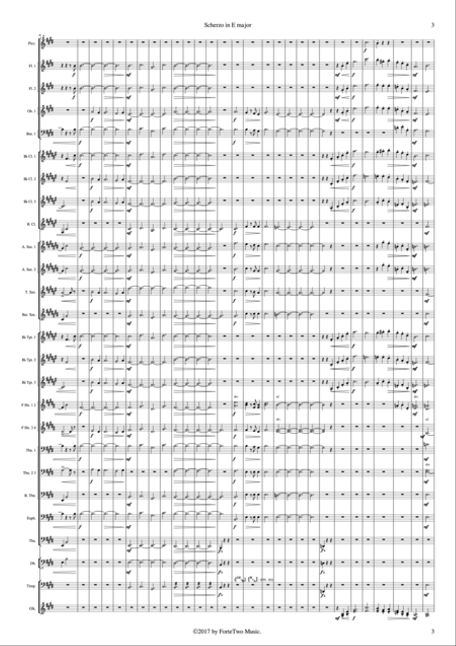 Chopin - Scherzo in E major (Op. 54) for Concert Band Concert Band scores gallery preview page 3