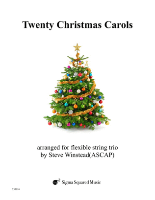 Book cover for Twenty Christmas Carols for String Trio