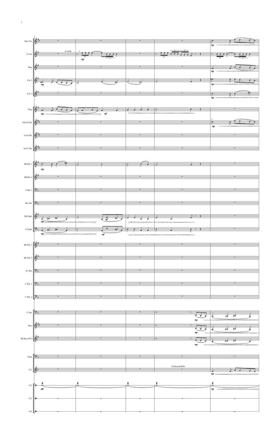Ukrainian National Anthem for British/American Brass Band MFAO World National Anthem Series Brass Band scores gallery preview page 4