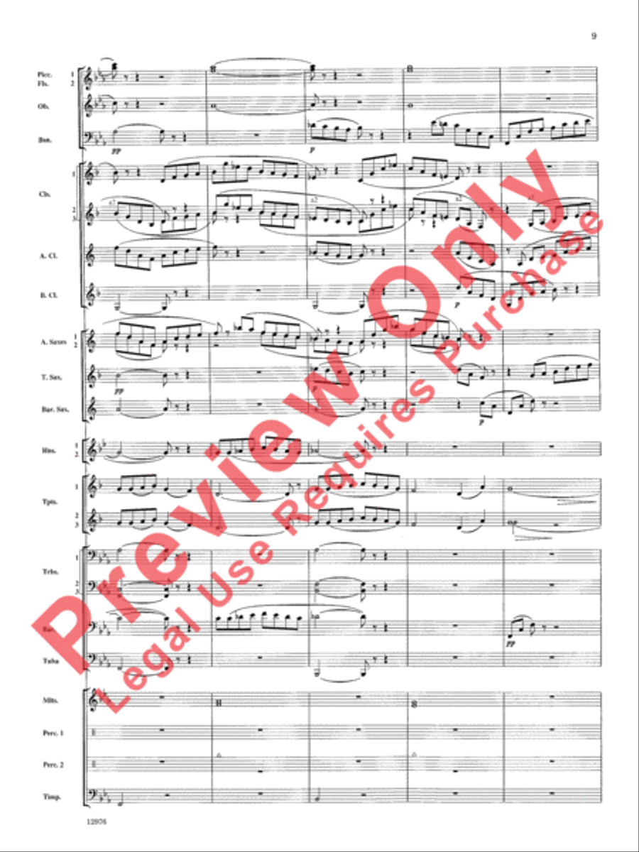 Fantasy on Yankee Doodle Concert Band scores gallery preview page 10