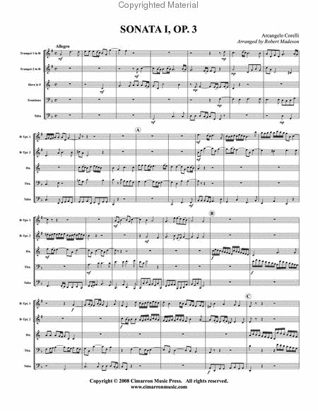 Sonata I, Op. 3
