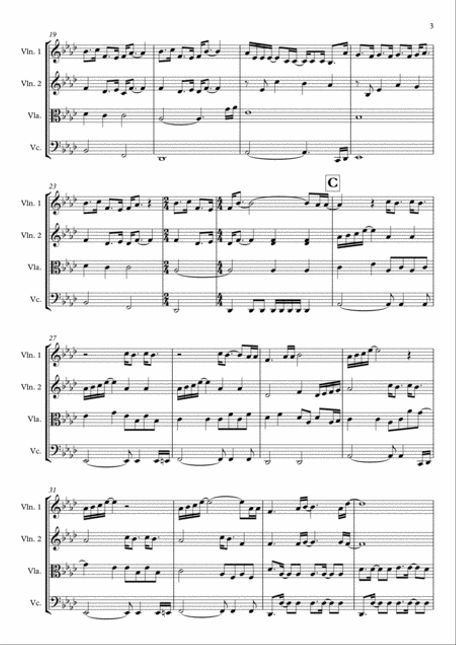 Never Enough Never Enough String Quartet scores gallery preview page 3