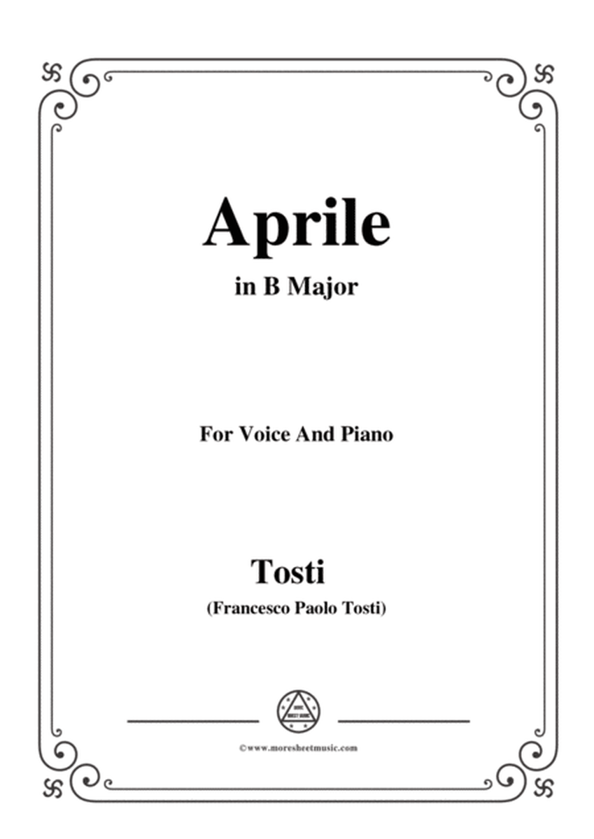 Tosti-Aprile in B Major,for Voice and Piano image number null