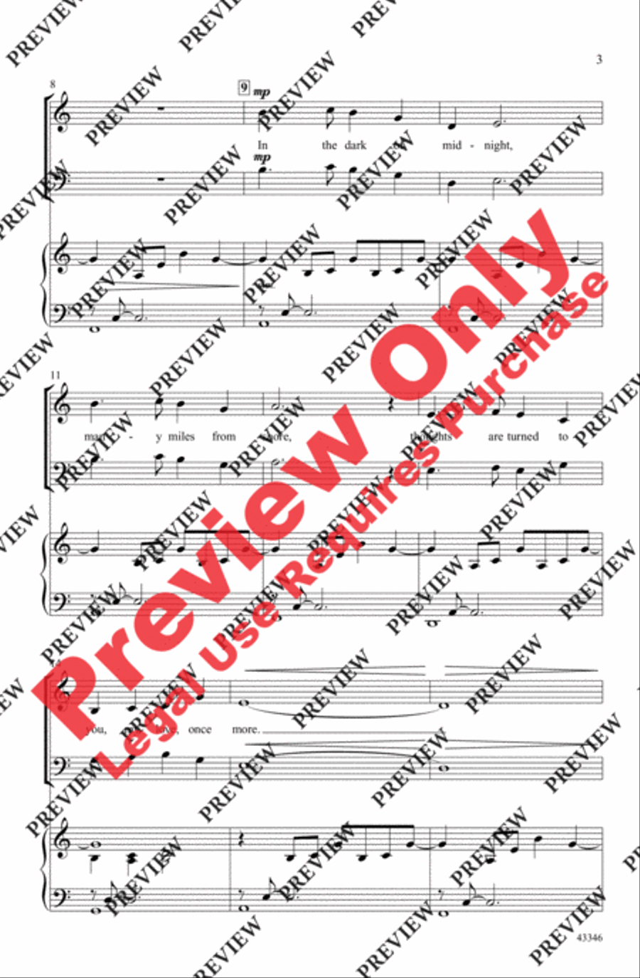 In the Dark of Midnight 3-Part scores gallery preview page 3