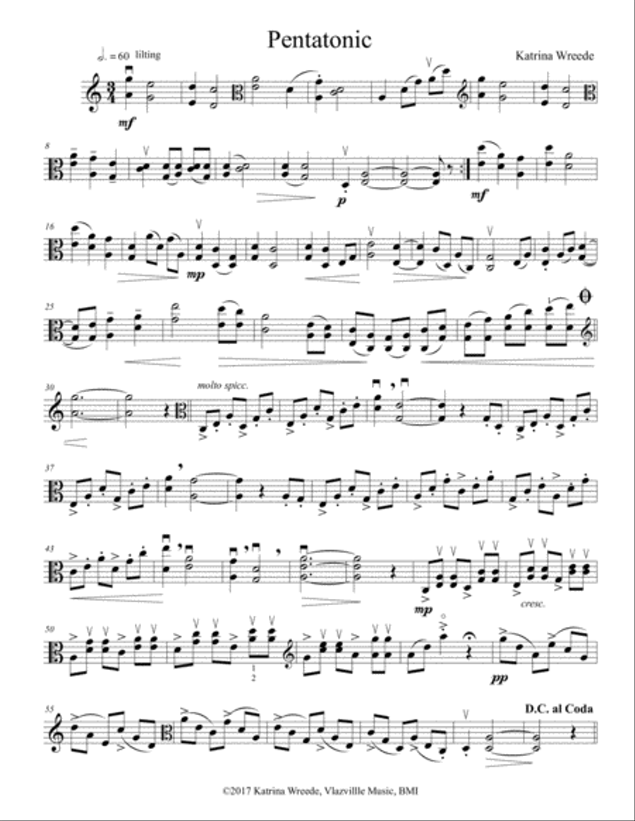 7 Concert Etudes for Solo Viola Viola Solo scores gallery preview page 2