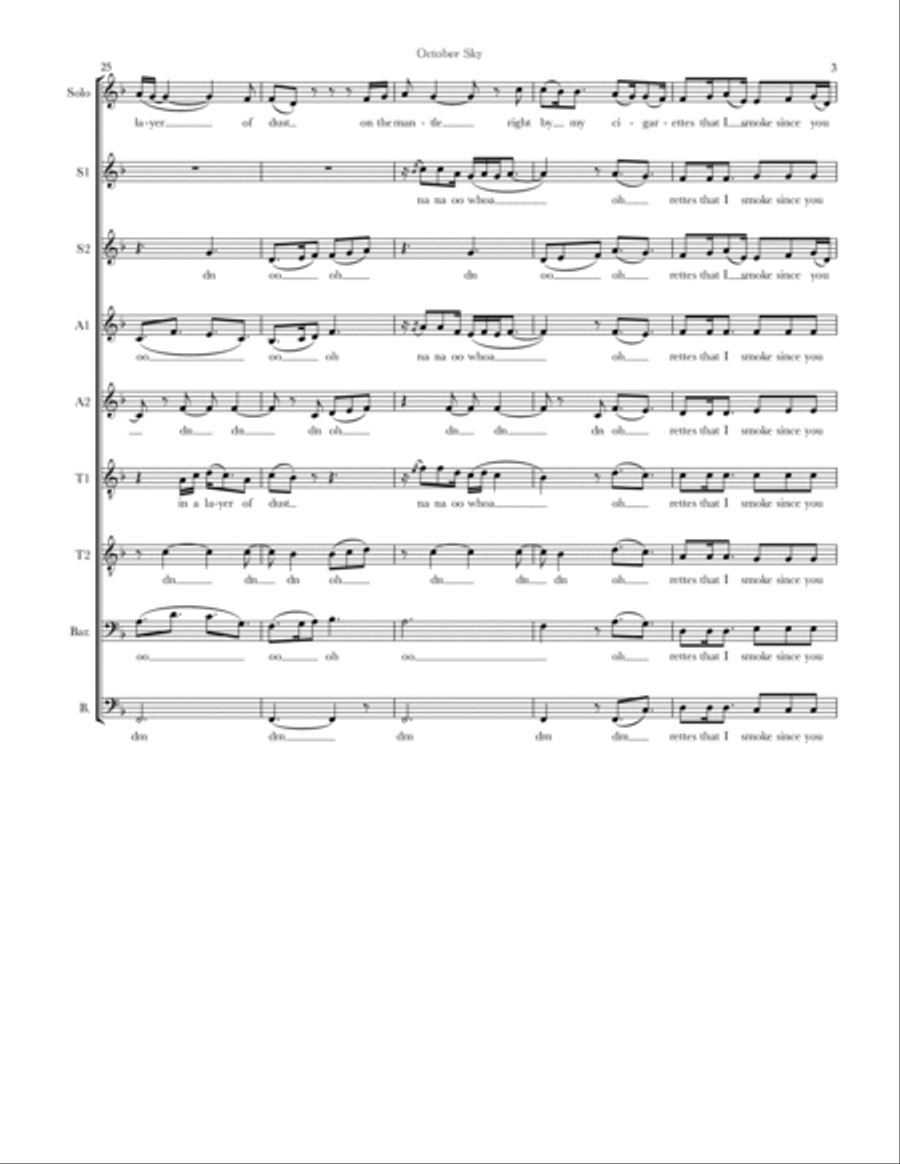 October Sky Divisi scores gallery preview page 3