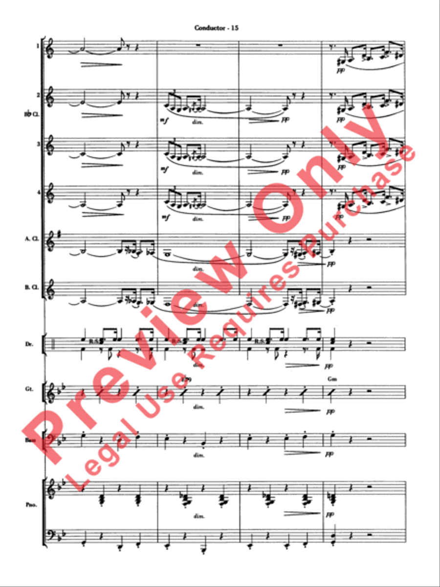 The Pink Panther Clarinet Choir scores gallery preview page 16