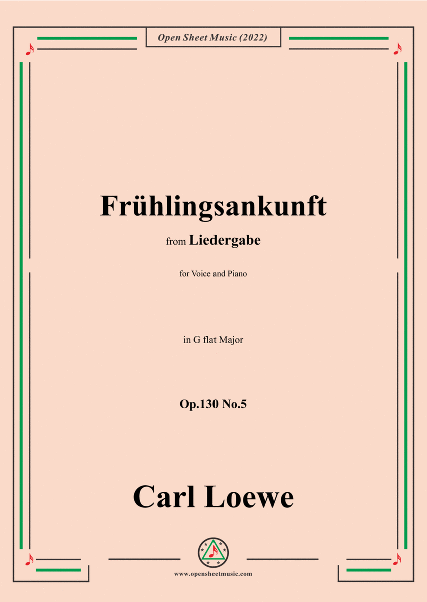 Loewe-Frühlingsankunft,Op.130 No.5,in G flat Major image number null