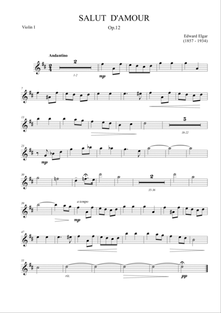Salut d'amour Chamber Music scores gallery preview page 5
