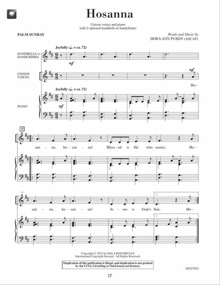 This Is the Day! Five Songs for the Church Year Unison Choir scores gallery preview page 7