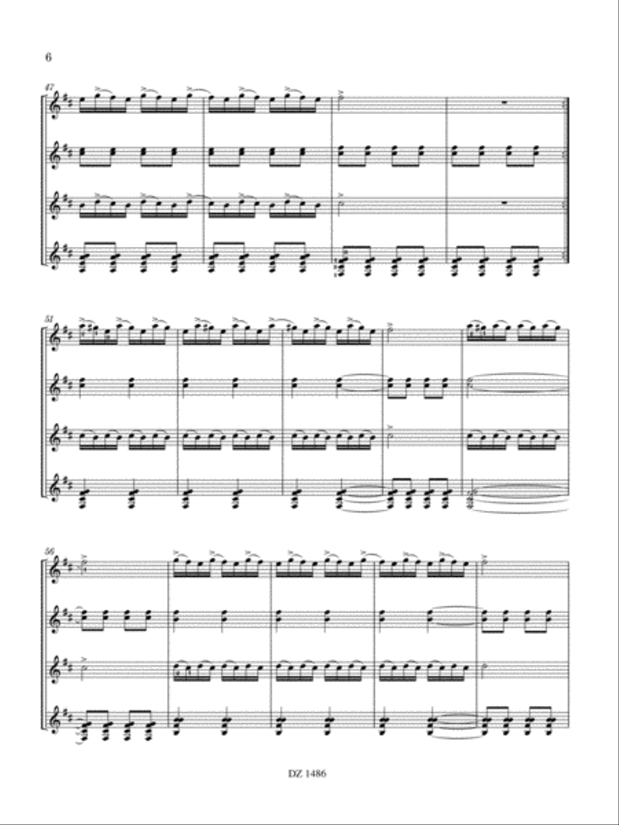 Café turc Guitar Ensemble scores gallery preview page 6