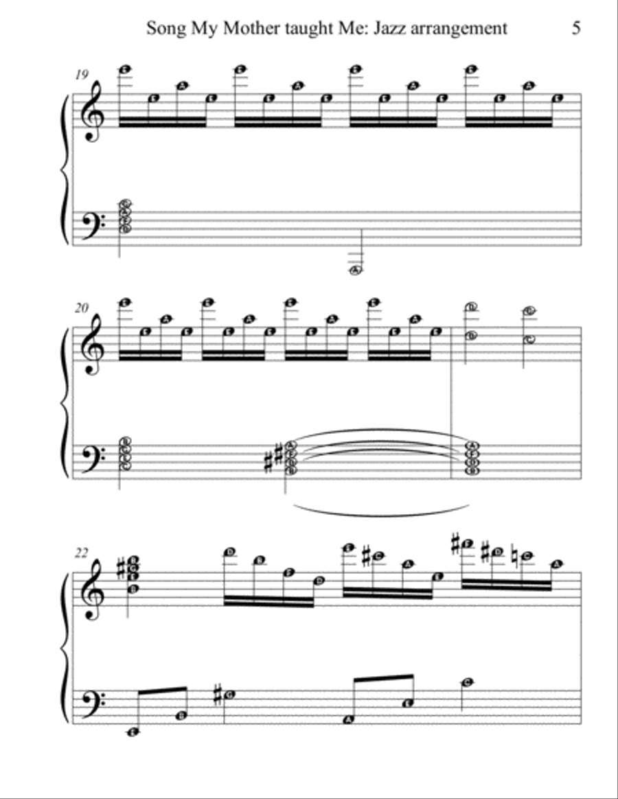 Song my Mother Taught Me A Jazz Arrangement Piano Solo scores gallery preview page 5