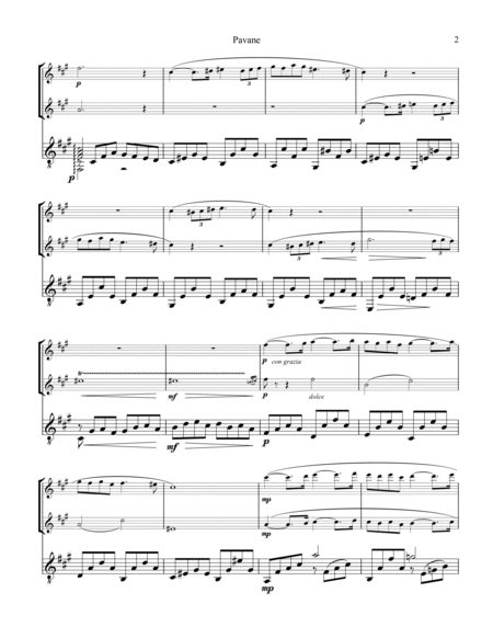 Pavane Op. 50 for flute, oboe (flute/violin) and guitar image number null