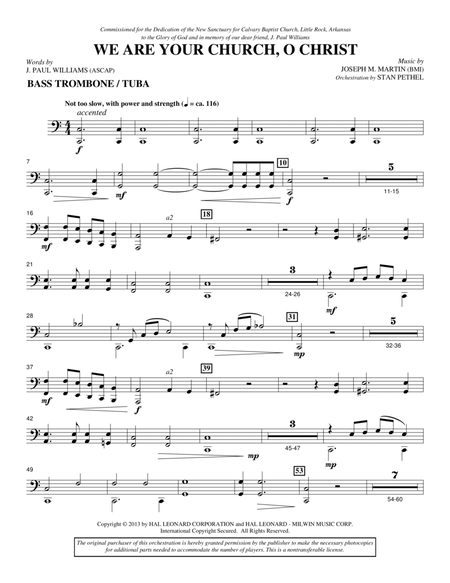 We Are Your Church, O Christ - Bass Trombone/Tuba
