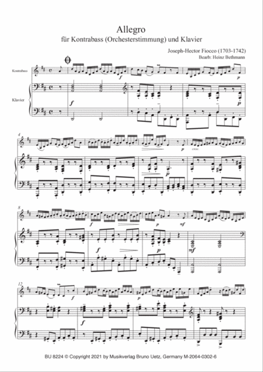 Allegro Allegro Double Bass scores gallery preview page 4