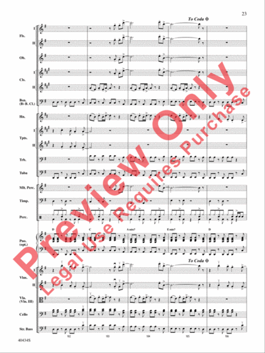 Last Friday Night (T.G.I.F.) / Edge of Glory Full Orchestra scores gallery preview page 24