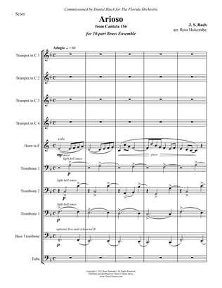 Book cover for Arioso for 10-part Brass Ensemble