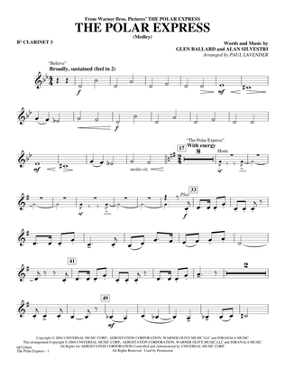 Book cover for The Polar Express (Medley) (arr. Paul Lavender) - Bb Clarinet 3