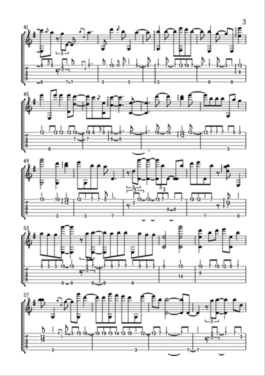 Counting My Blessings Guitar Tablature scores gallery preview page 3